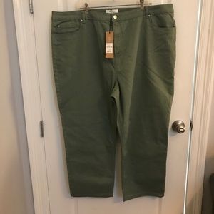Monsoon denim pants, sage green, size US 20, never worn with tags.